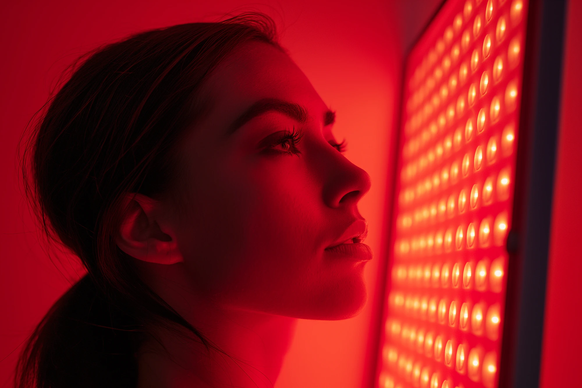 Red light therapy session